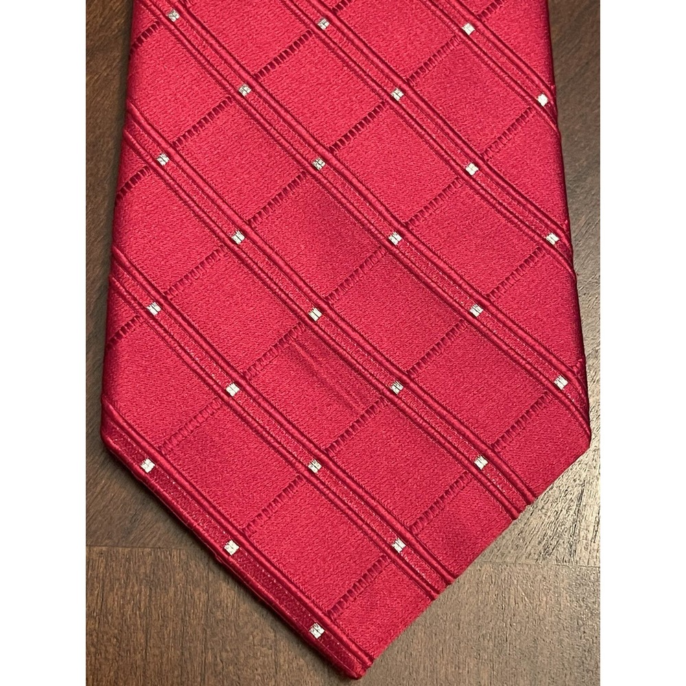 Eagle, Red, Silk, Metallic, Men’s Neck Tie, Made In China